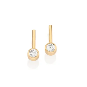 BRINCO PALÍTO SOLITÁRIO BANHADO A OURO 18K COM ZIRCÔNIAS - TAM.ÚNICO 527335