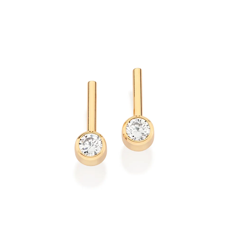 BRINCO PALÍTO SOLITÁRIO BANHADO A OURO 18K COM ZIRCÔNIAS - TAM.ÚNICO 527335