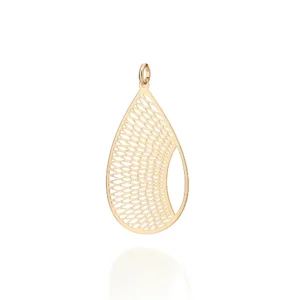 MAXI PINGENTE GOTA BANHADO A OURO 18K - TAM.ÚNICO 542854