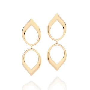 MAXI BRINCO GOTAS VAZADO BANHADO A OURO 18K - TAM.ÚNICO 527333