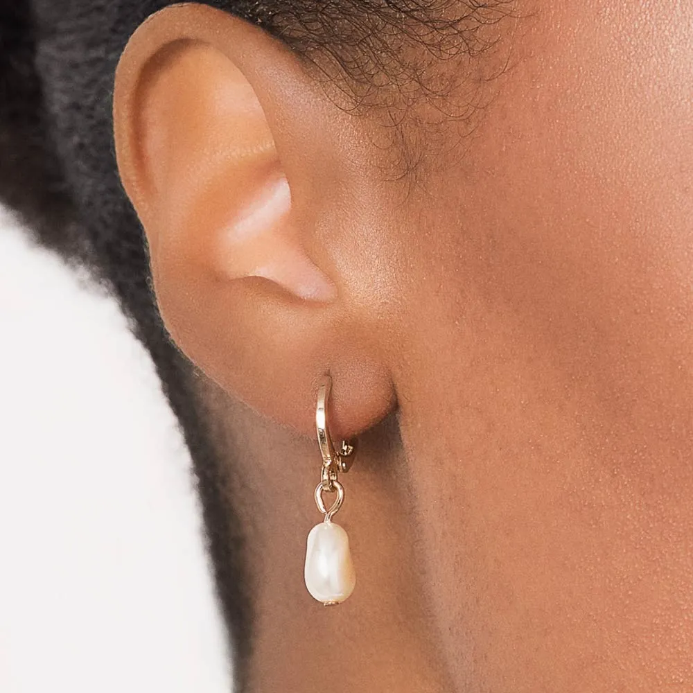 BRINCO ARGOLA BANHADO A OURO 18K COM PÉROLAS BARROCAS - TAM.ÚNICO 527384 - Imagem 2