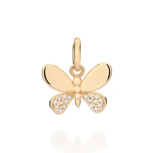 PINGENTE BORBOLETA BANHADO A OURO 18K COM ZIRCÔNIAS - TAM.ÚNICO 542853