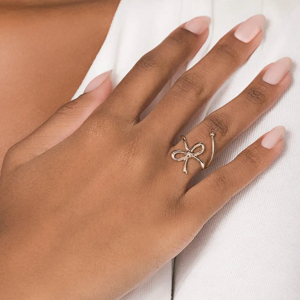 ANEL AJUSTÁVEL LAÇO BANHADO A OURO 18K 513527 - Imagem 2