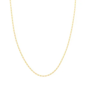 CORDÃO BANHADO A OURO 18K ELO ALTERNADO E LIXADO - TAM.50 530147