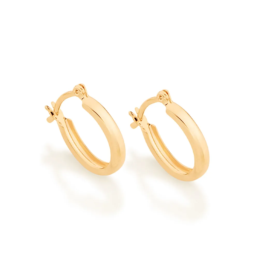 BRINCO ARGOLA BANHADO A OURO 18K - TAM.ÚNICO 520902