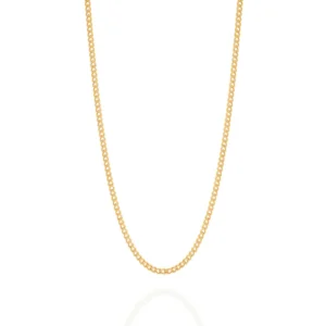 CORDÃO BANHADO A OURO 18K FIO GRUMET LIXADO - TAM.50 530294