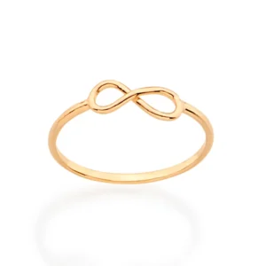 ANEL INFINITO BANHADO A OURO 18K TAM 20 511815