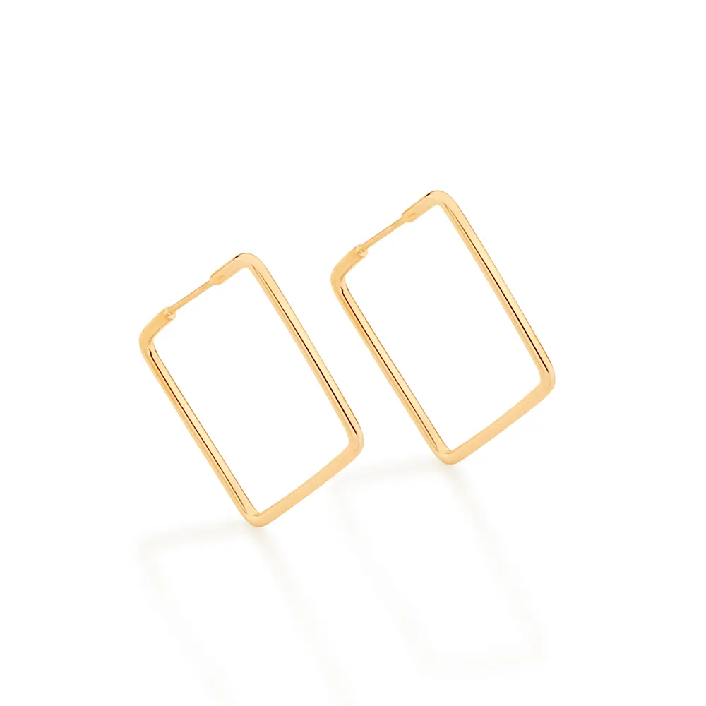 BRINCO BANHADO A OURO 18K QUADRADO - TAM.ÚNICO 522197
