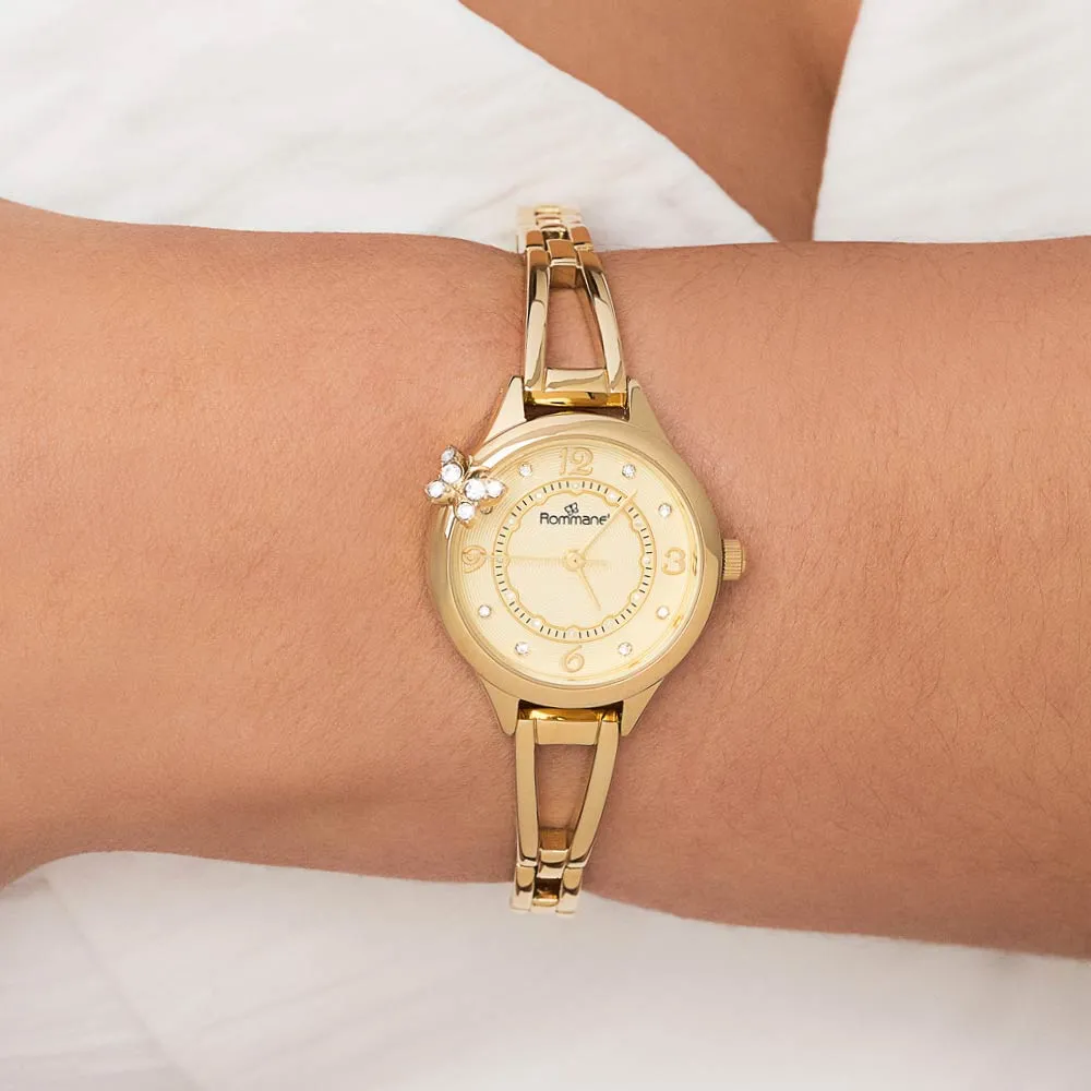 RELÓGIO ANALÓGICO SOCIAL DOURADO - TAM.ÚNICO 650044 - Imagem 2