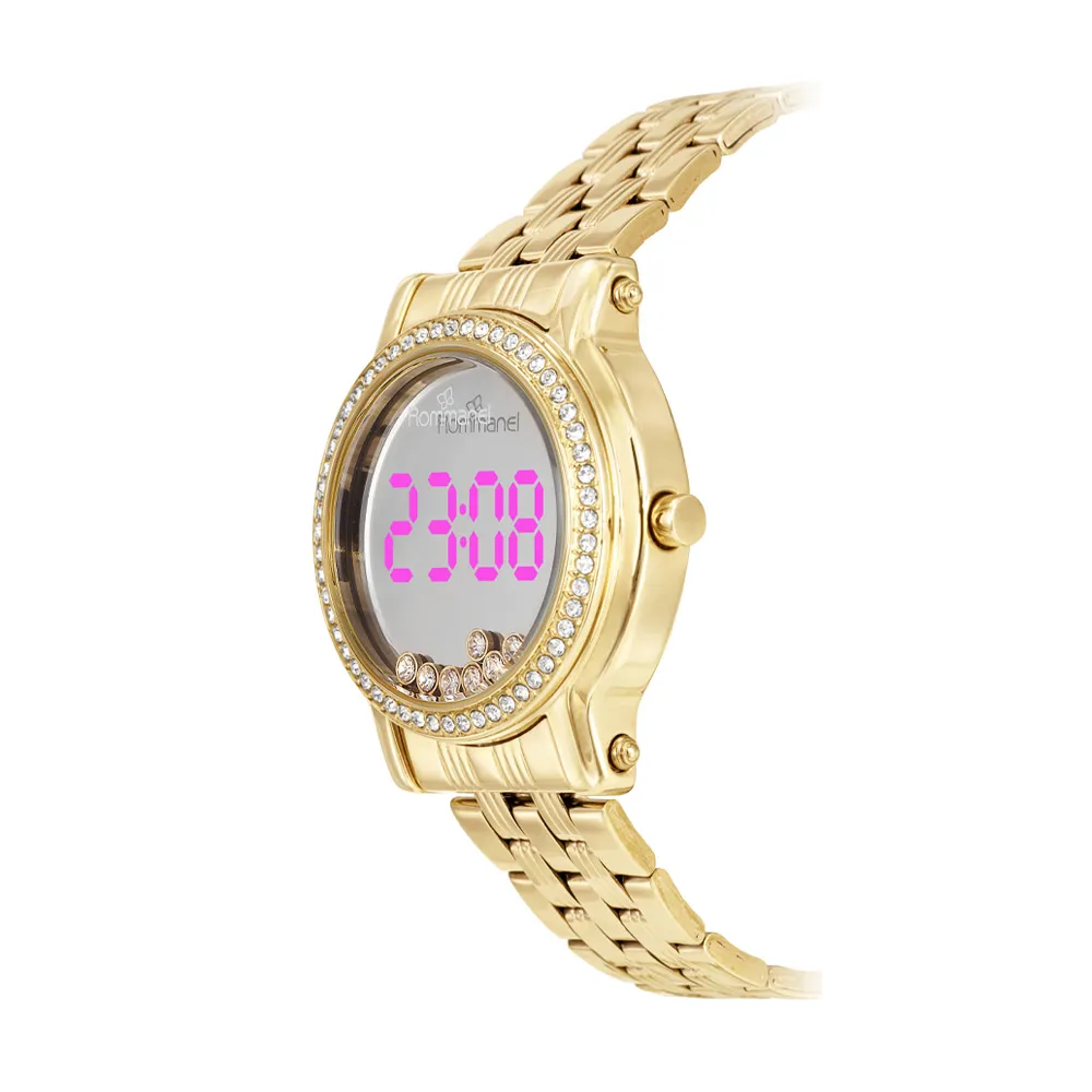 RELÓGIO DIGITAL LED DOURADO - TAM.ÚNICO 650027 - Imagem 2
