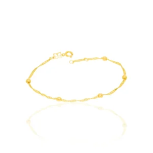 PULSEIRA BANHADA A OURO 18K COM BOLAS - TAM.19 551370