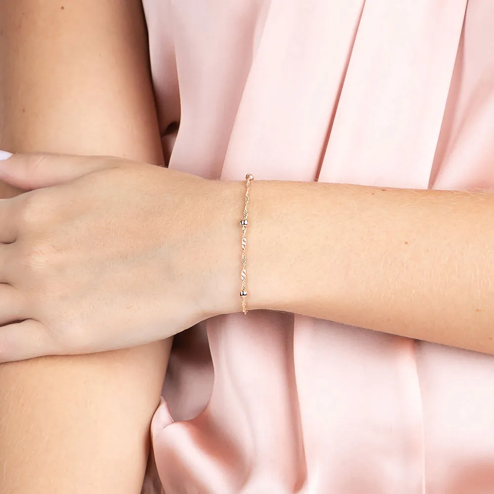 PULSEIRA BANHADA A OURO 18K COM BOLAS - TAM.19 551370 - Imagem 2