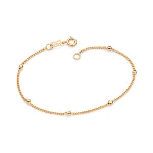PULSEIRA BANHADA A OURO 18K COM BOLAS 550195