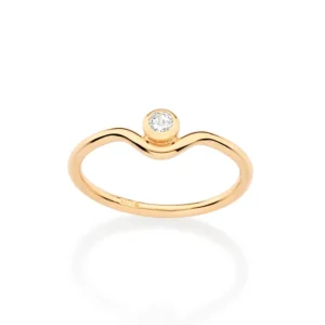 ANEL SOLITÁRIO BANHADO A OURO 18K COM ZIRCÔNIA 513538