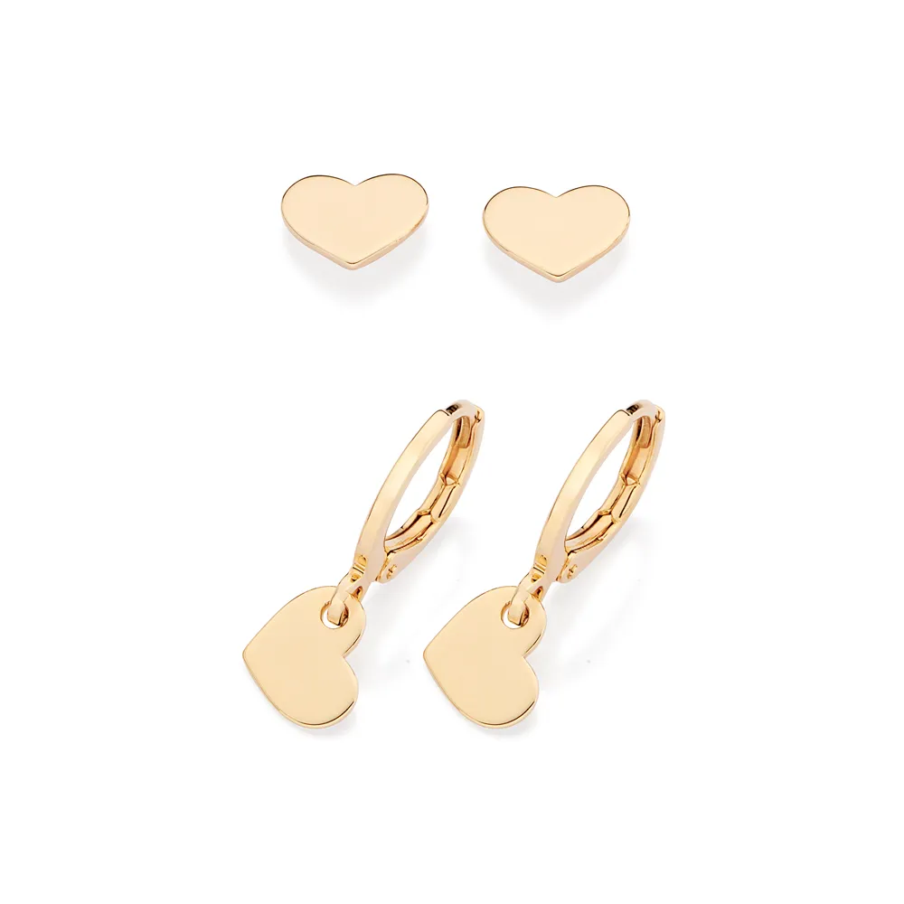 KIT BRINCO CORAÇÃO BANHADO A OURO 18K - TAM.ÚNICO 527462 - Imagem 3