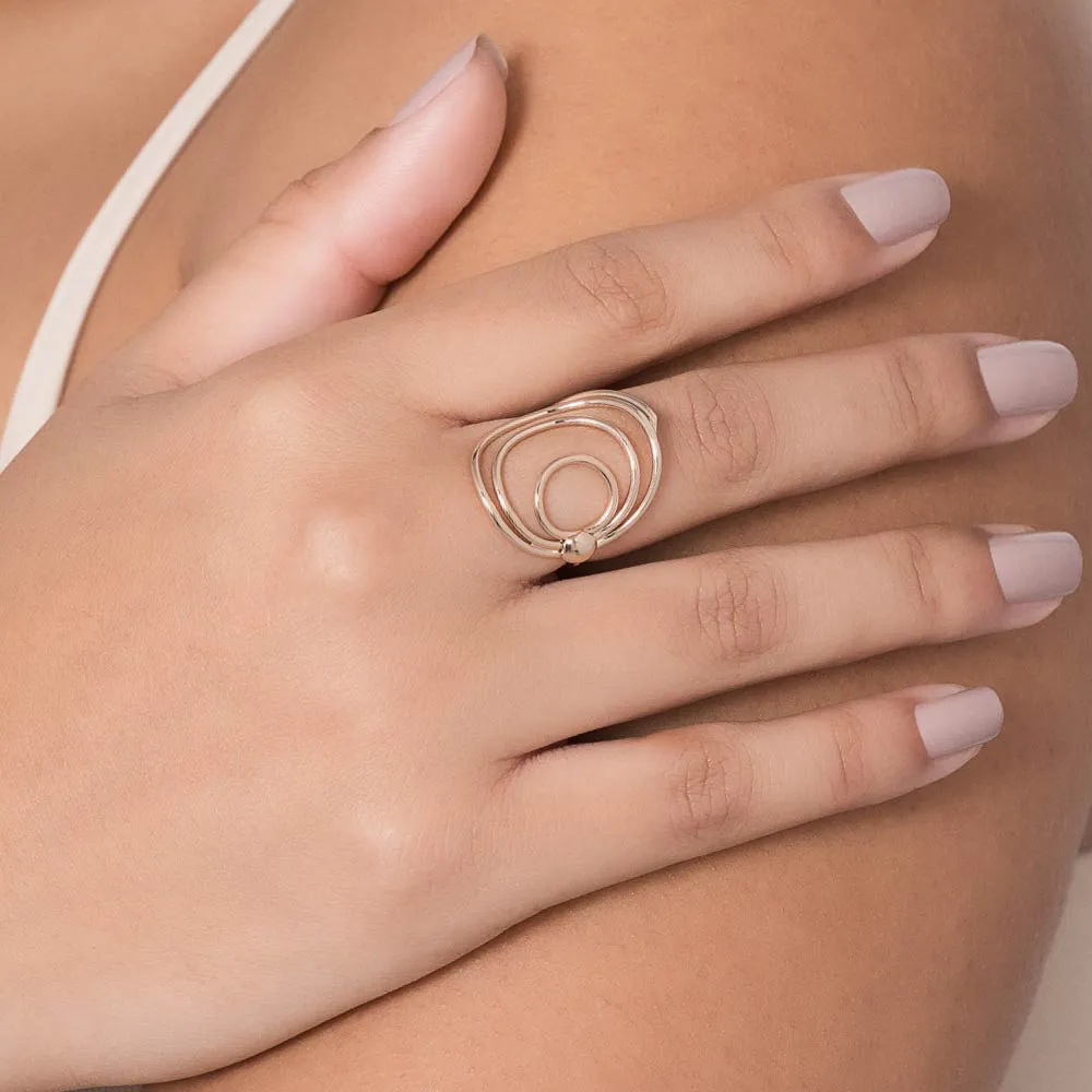 MAXI ANEL CÍRCULOS VAZADOS BANHADO A OURO 18K 513529 - Imagem 2
