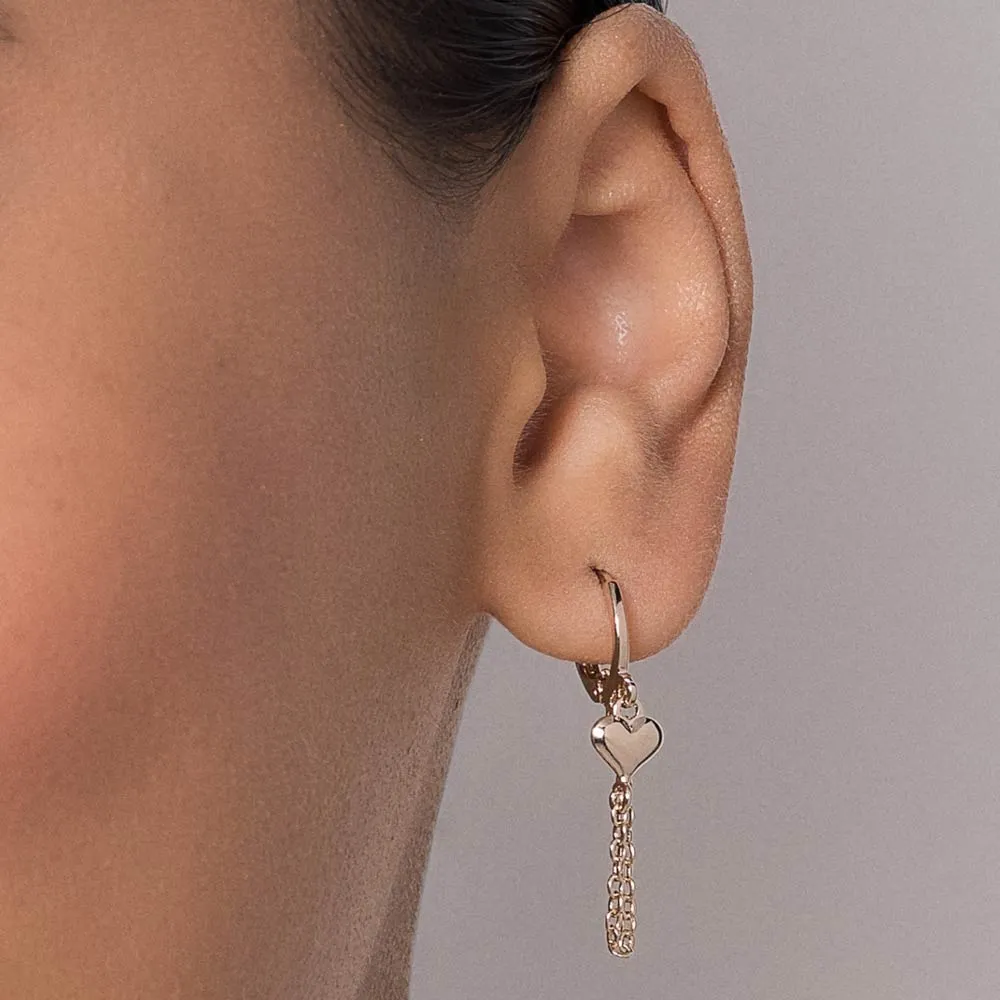 BRINCO ARGOLA CORAÇÃO BANHADO A OURO 18K - TAM.ÚNICO 527417 - Imagem 2