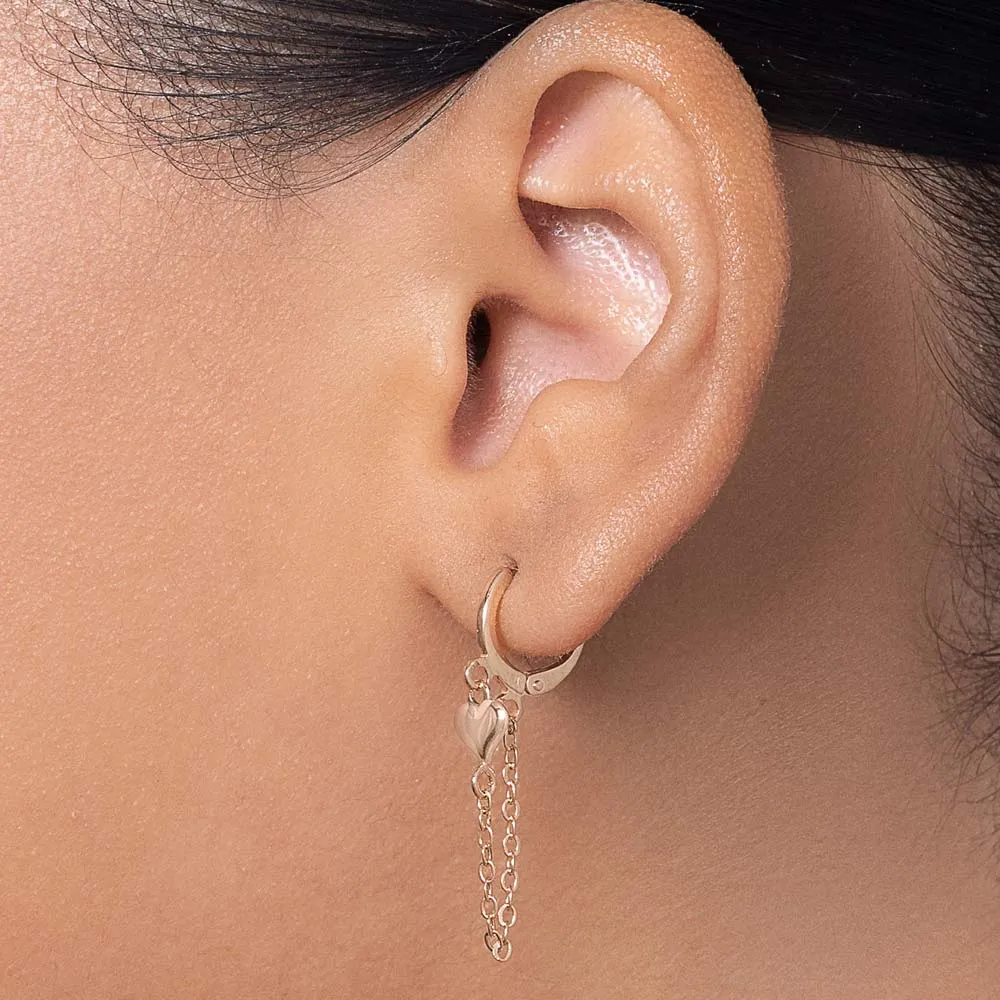 BRINCO ARGOLA CORAÇÃO BANHADO A OURO 18K - TAM.ÚNICO 527417 - Imagem 3