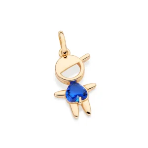 PINGENTE MENINO BANHADO A OURO 18K COM CRISTAL - TAM.ÚNICO 542877