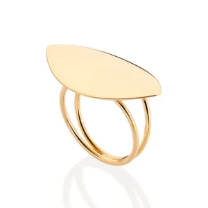 MAXI ANEL ARO DUPLO OVAL BANHADO A OURO 18K 51355