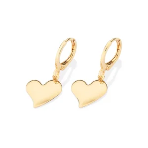 BRINCO ARGOLA CORAÇÃO BANHADO A OURO 18K - TAM.ÚNICO 527404