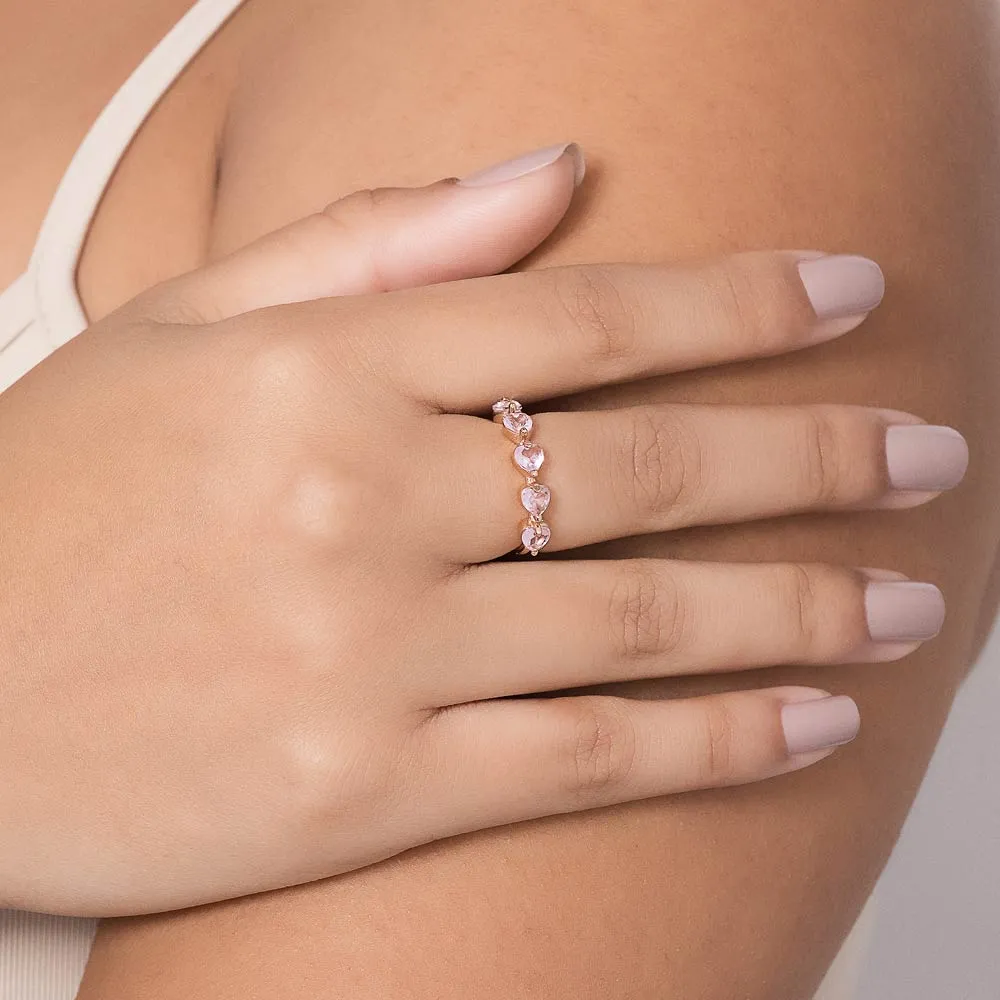 ANEL SKINNY CORAÇÕES BANHADO A OURO 18K 513519 - Imagem 2