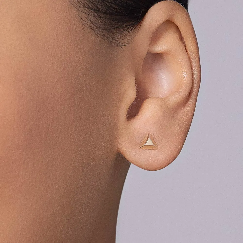 BRINCO TRIÂNGULO FACETADO BANHADO A OURO 18K - TAM.ÚNICO 527455 - Imagem 3