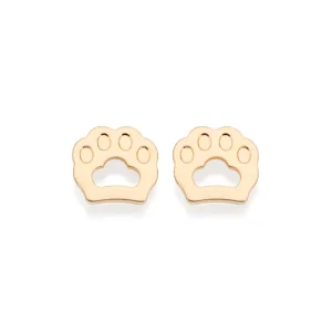 BRINCO PATA DE PET VAZADA BANHADO A OURO 18K - TAM.ÚNICO 527439