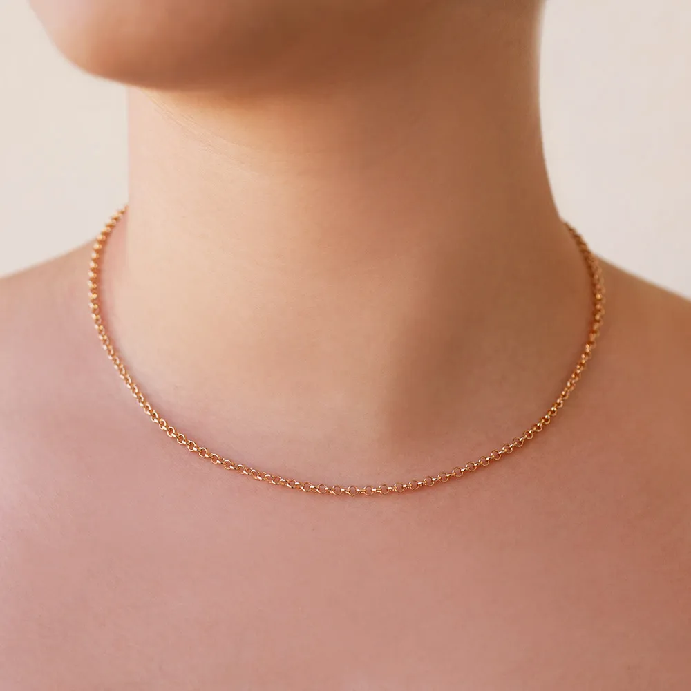 GARGANTILHA BANHADA A OURO 18K FIO PORTUGUÊS - TAM.42 530609 - Imagem 2