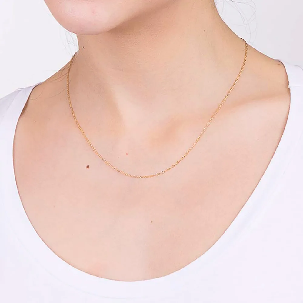 GARGANTILHA SINGAPURA BANHADA A OURO 18K - TAM.42 531153 - Imagem 2