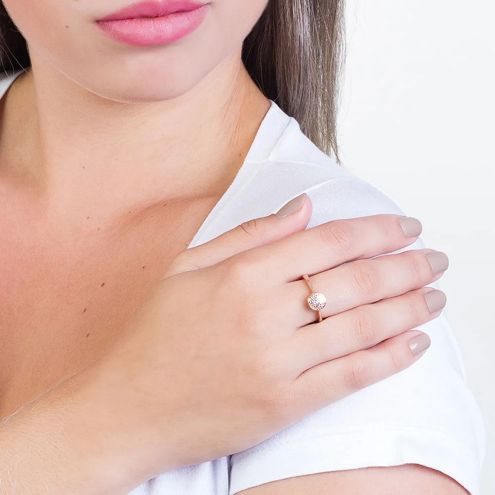 ANEL BANHADO A OURO 18K COM ZIRCÔNIAS TAM 18 511384 - Imagem 2