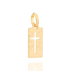 PINGENTE BANHADO A OURO 18K CRUZ - TAM.ÚNICO 540004