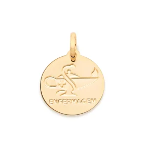 MEDALHA PROFISSÃO ENFERMAGEM BANHADA A OURO 18K - TAM.ÚNICO 542294