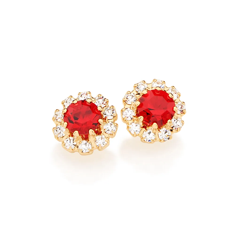 BRINCO BANHADO A OURO 18K COM CRISTAIS - TAM.ÚNICO 523485