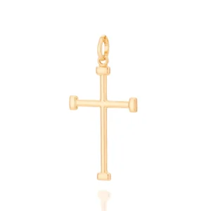 PINGENTE CRUZ BANHADO A OURO 18K - TAM.ÚNICO 542208