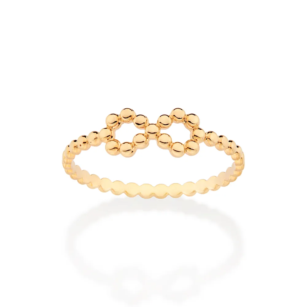 ANEL SKINNY INFINITO BANHADO A OURO 18K TAM 20