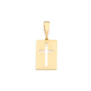 PINGENTE BANHADO A OURO 18K CRUZ - TAM.ÚNICO 540104
