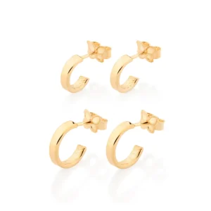 KIT BRINCO MEIA ARGOLAS BANHADO A OURO 18K - TAM.ÚNICO 527014