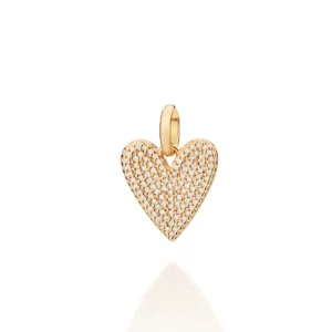 PINGENTE CORAÇÃO BANHADO A OURO 18K COM ZIRCÔNIAS 542984